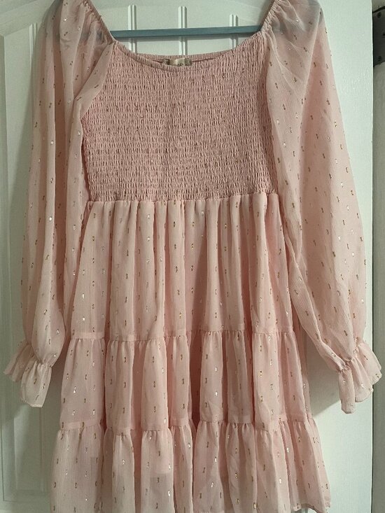 Altar'd State Dresses & Skirts - Pink, gold shimmer dress